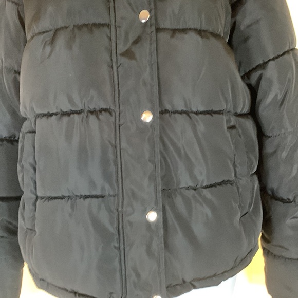 Forever 21 Puffer Pink Hooded Coat L - Picture 4 of 9